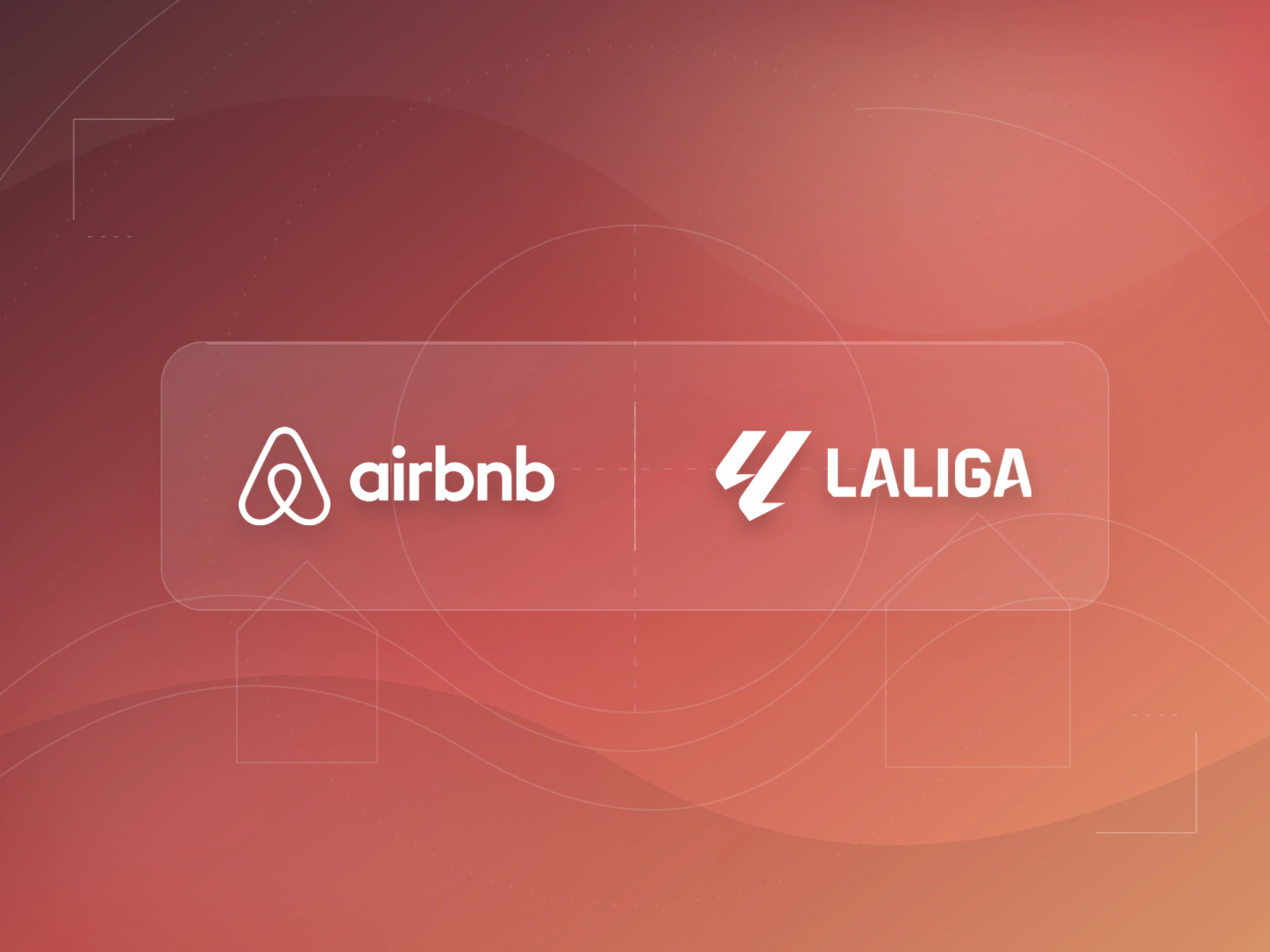 Portada abstracta de Airbnb x LaLiga x Iniesta — Descubriendo Fuentealbilla, con los logotipos de Airbnb y LALIGA.