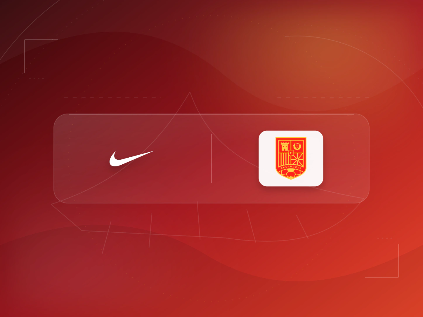 Portada abstracta de Nike x Selección de Creadores — Activación de botas de fútbol, con los logotipos de Nike y Selección de Creadores.