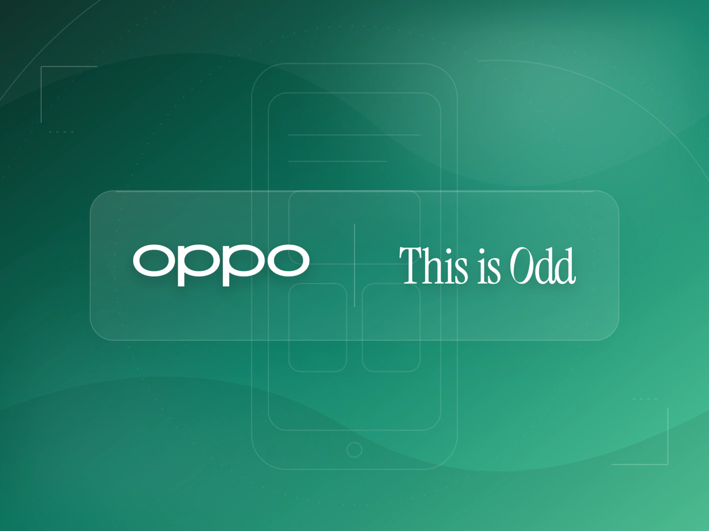 Portada abstracta de OPPO x This is Odd — Lanzamiento de producto en Barcelona, con los logotipos de OPPO y This is Odd.