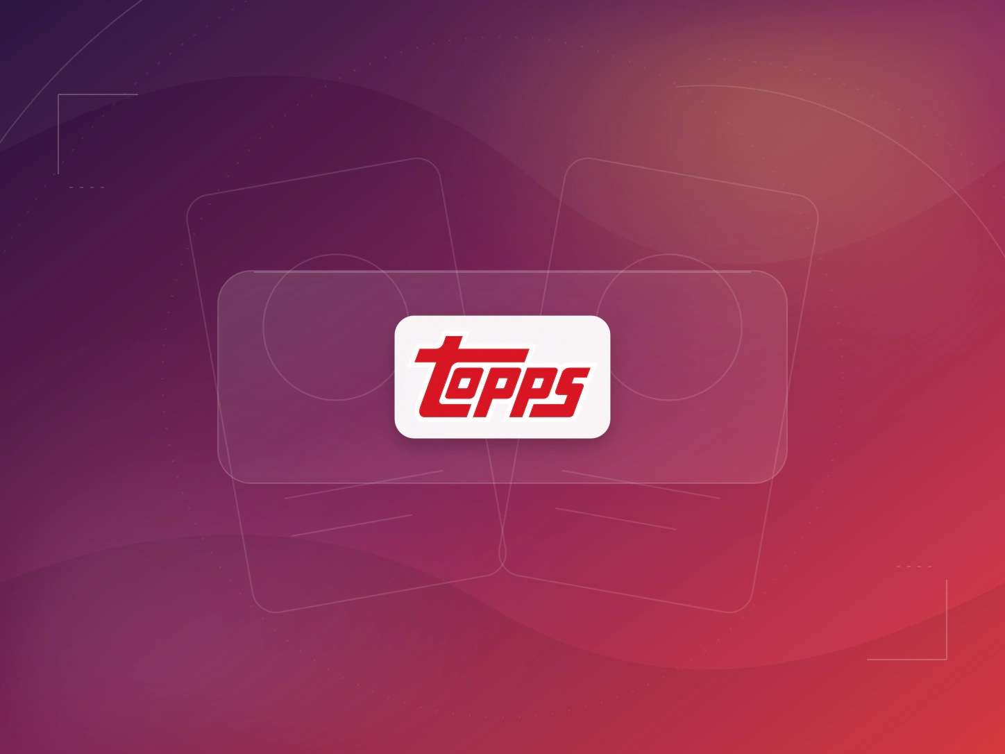Portada abstracta de Topps — Champions League y lanzamiento de nuevas colecciones, con el logotipo de Topps.