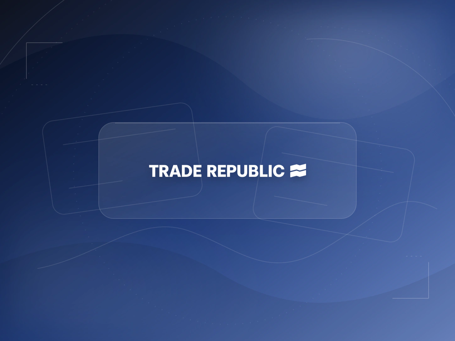 Portada abstracta de Trade Republic x PIKETE — Cuenta nómina y tarjeta Mirror, con el logotipo de Trade Republic.