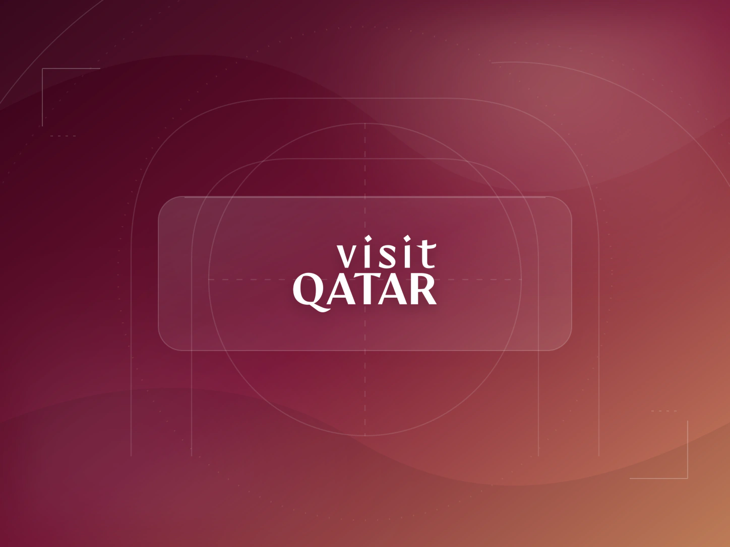 Portada abstracta de Visit Qatar — Activaciones con creadores durante la Eurocopa, con el logotipo de Visit Qatar.